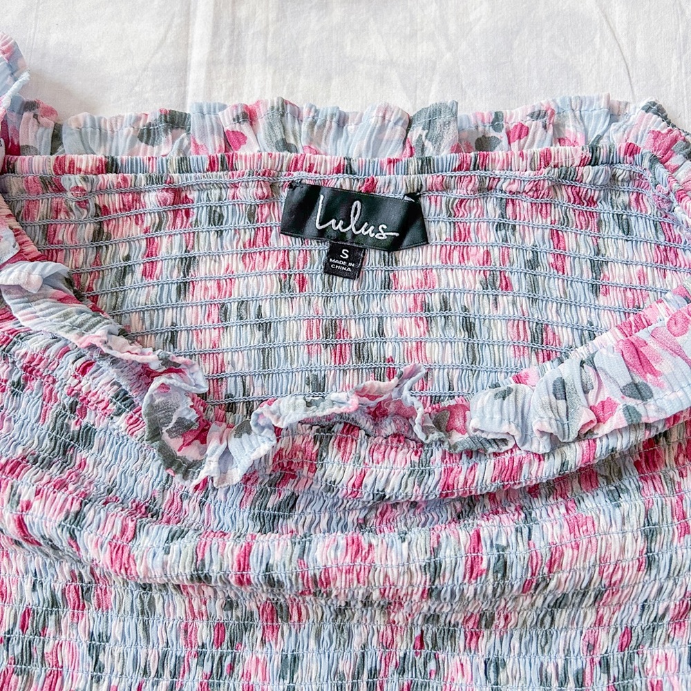 Lulu’s What A Joy Off-The-Shoulder Top (Size: S) - Picture 5 of 13